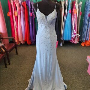 Adora 3048 Light Blue Size 4 Prom Dress Evening Gown